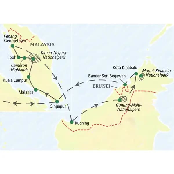 Erleben Sie auf dieser Studienreise Malaysia wie eine Abenteuergeschichte voller Kontraste.